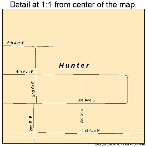 Hunter North Dakota Street Map 3839460