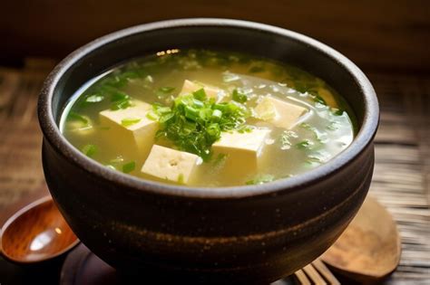 Premium AI Image | Miso Soup in a Bowl