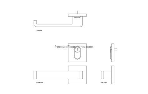 Door Lock Cad Block