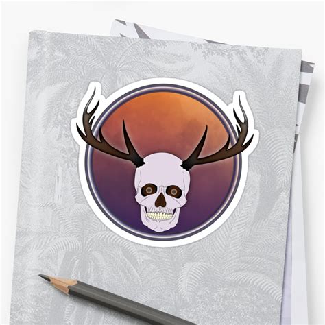 "Wendigo skull" Sticker by tunderstrom | Redbubble