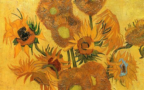 Famous painting of Vincent Van Gogh - Life vase with fifteen sunflowers ...