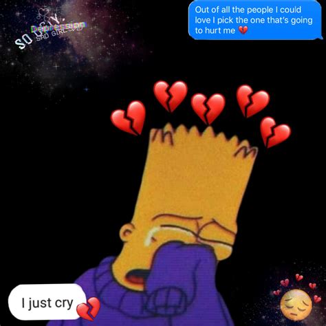 Download Bart Simpson Sad Edit Wallpaper The Best Hd Wallpaper - Bart Simpson In Love On Itl.cat