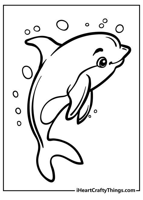 Cute Dolphin Coloring Pages