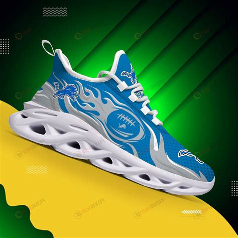 Detroit Lions Logo Fireball Pattern 3D Max Soul Sneaker Shoes – Cloudfineto Shop