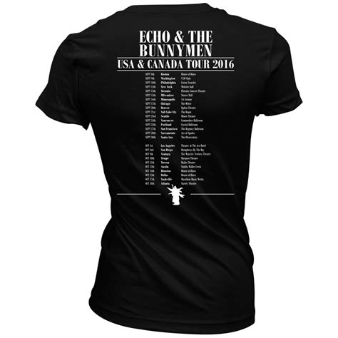 Echo And The Bunnymen Silhouette USA Tour Dates Skinny Fit T-shirt | Echo And The Bunnymen ...