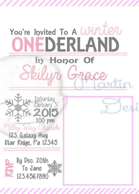 Winter Wonderland birthday invitation made by Martin Design!