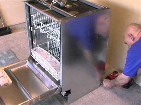 Whirlpool Diplomat dishwasher strip off doors and panels to work on it - YouTube