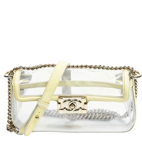 Chanel Pastel Yellow PVC Flap Bag - shop