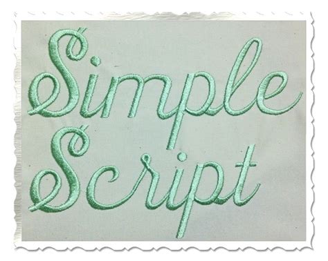 Simple Script Machine Embroidery Font Alphabet - Rivermill Embroidery