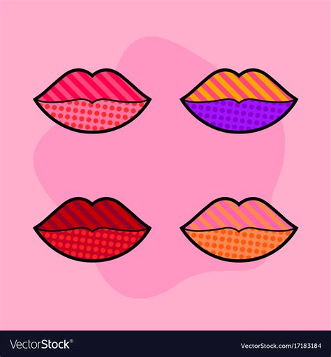 Pop art lips Royalty Free Vector Image - VectorStock