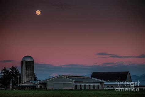 Full Moon over the Farm Photograph by Randy Small | Fine Art America