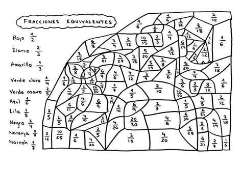 Ficha Matemáticas AmongUs Colorear Fracciones equivalentes | Fracciones ...