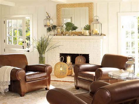 Cute Decor Ideas With Brown Leather Couch — Randolph Indoor and Outdoor ...