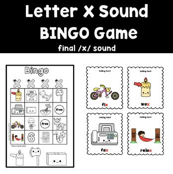 Letter Sound Bingo Letter X by One Little Classroom | TPT