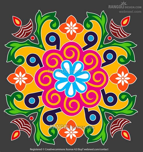 Diya Rangoli Design For Diwali By Webneel 4