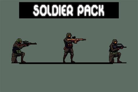 Free Soldier Sprite Sheets Pixel Art Download - CraftPix.net