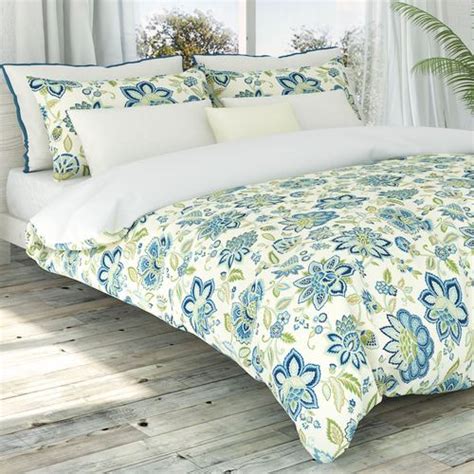 Bella Blue Jacobean Floral Duvet Cover Set by Colorfly