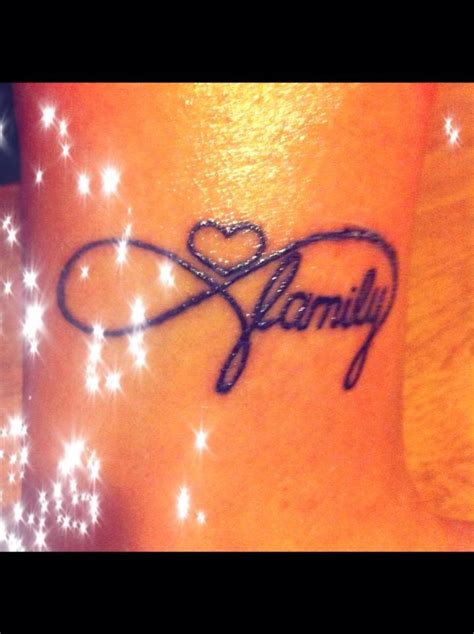 Infinity Family Heart Tattoo