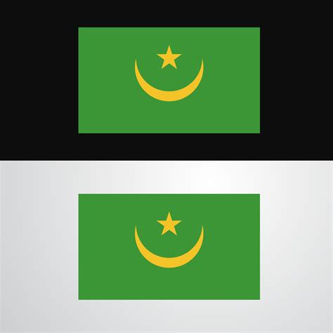 Mauritania Flag banner design 14305719 Vector Art at Vecteezy