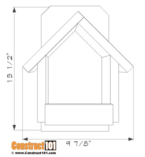 Cardinal Nesting Shelter Birdhouse Plans - Construct101