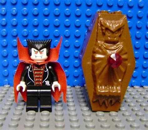 Lego Vampire Minifigure With Coffin Crypt Red Cape Count Dracula ...