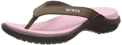 Crocs Women's Capri IV Flip Flop,Espresso/Petal Pink,9 M US Sandals ...