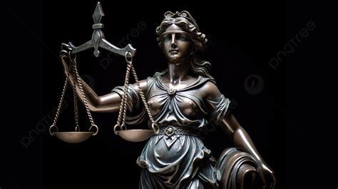 Female Statue Of Law And Justice Holding Scales Of Justice Background ...