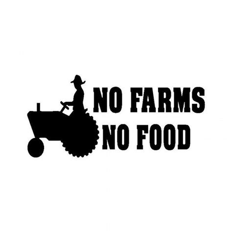 No Farms No Food Farm Life Decal Sticker For Your Car Truck | Etsy