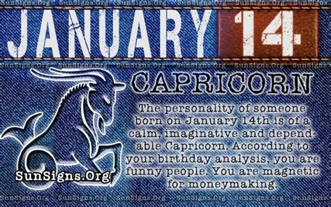 january 14 birthday | Birthday personality, Birthday horoscope, January birthday sign