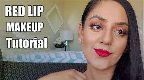 Red Lip Makeup Tutorial - YouTube