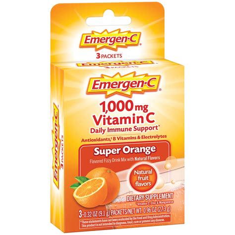 Emergen-C Vitamin C 1000mg Powder with Antioxidants, B Vitamins and Electrolytes 76314304943 | eBay