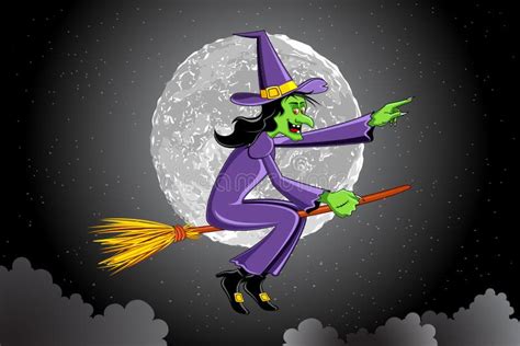 Witch Flying On Broomstick Royalty Free Stock Images - Image: 20424439