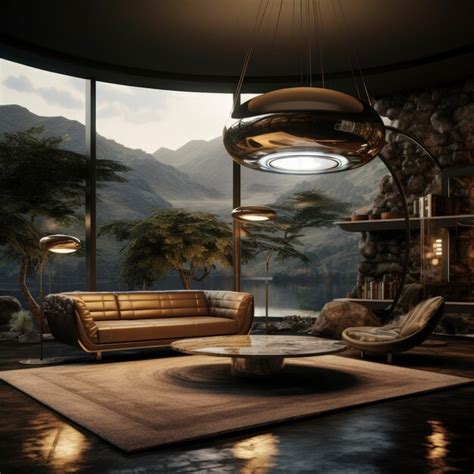 Free AI Image | View of house lamp with futuristic design