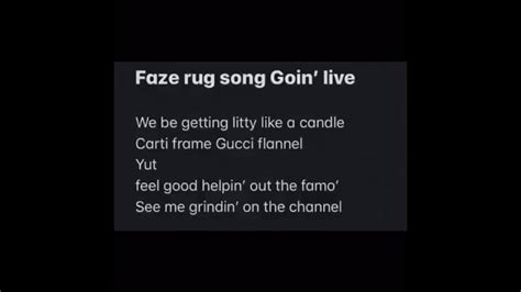 Faze RUG goin’ live song and lyrics - YouTube