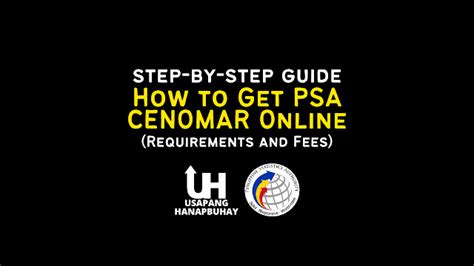 How to Get PSA CENOMAR Online (Requirements and Fees) - It's More Fun With Juan