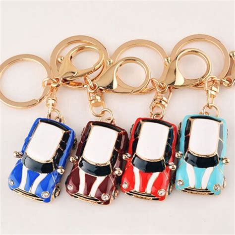 High Quality Car Alloy Keychain Keyring Pendant Car Model Key Chain Ring Holder For Mini Cooper ...