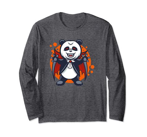 Scary Panda Halloween Costume T Shirt Long Sleeve-ln – Lntee