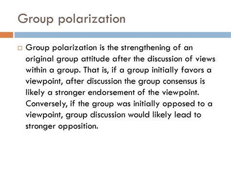 Group Polarization