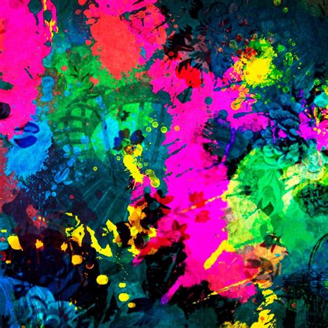 Colorful Paint Splatter iPad Wallpapers Free Download