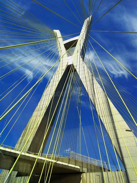 Modern Architecture. Modern Bridges. Cable-stayed Bridge in the World. Stock Image - Image of ...