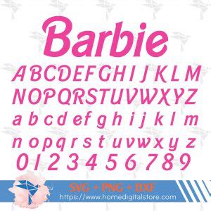 Barbie Font SVG, PNG, DXF