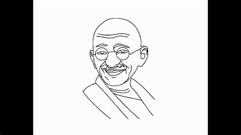 Top 68+ sketch of gandhiji face - seven.edu.vn