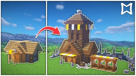 How To Transform A Village Fletcher House In Minecraft | Survival Build ...