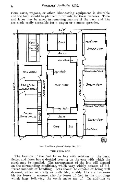 Report giving instructions for designing and building barns for cattle ...