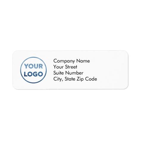 Custom Company Logo Business Return Address Labels | Zazzle.com