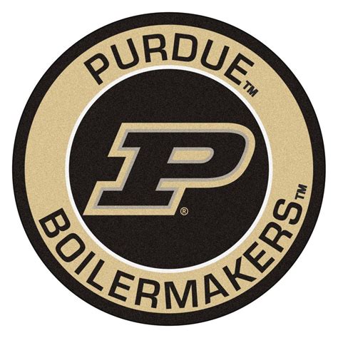 Purdue Boilermakers Team Emblem Throw Rug