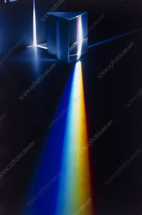 Prism splitting light - Stock Image - A200/0014 - Science Photo Library