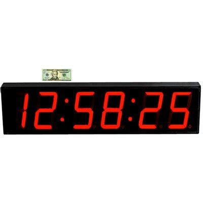 Big Time Clocks Large 8" Digit LED with Remote Control Clock & Reviews | Wayfair