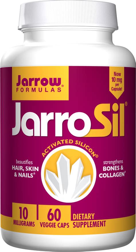 Jarrow Formulas JarroSil Capsules Activated Silicon, Hair, Skin, and Nails, 5 mg, 60 Caps ...