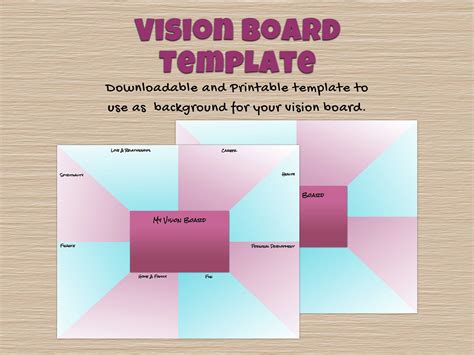 Vision Board Background, Printable Vision Template - Etsy | Vision board template, Vision board ...